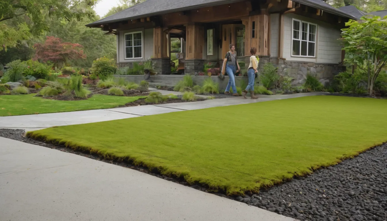 A newly poured concrete driveway beside a wood-frame home in Hubbard on a mild, overcast day